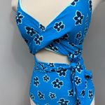 Aerie Blue Floral One Piece Swimsuit Photo 2