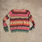 Aviator Nation  Pink and Red Striped Sweatshirt Photo 2