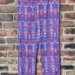 Free People  Ikat Aztec Tribal Pull-On Stretch Knit Flare Pants Women's Size 4 Photo 1