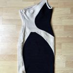 Herve Leger Audrey one-shoulder colorblock panel bandage dress size S small Photo 9