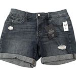 Gap Mid-Rise 5" Denim Shorts Women's 27 Indigo Distressed Boho Hippie Dainty NWT Photo 0