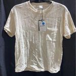 RE/DONE NWT  90S VARIGATED RIB TEE IVORY SMALL Photo 0