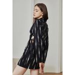 Quaint Ludovica Dress Blazer Long Sleeve Cutouts Mini Womens Size 34/XS MSRP$225 Black Photo 3