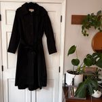 Michael Kors Michael Classic Black Trench Coat Size XXL Hooded Belted Jacket Photo 2