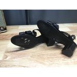 David Tate Secret Women's 6 Black Patent Leather Block Heel Slingback Sandals Photo 5