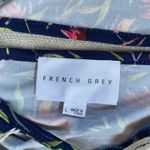 French Grey Halter‎ Crochet‑trim Blue Pink floral Maxi Dress L Photo 8