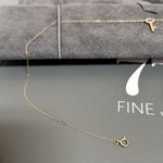 10k Rose Gold Natural Mined Earth Diamond Mini Key Dainty Necklace Gray Photo 10