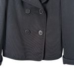 Talbots  The Grace Fit Double Breasted Ribbed Blazer Jacket Cotton Silk Black, 14 Photo 4