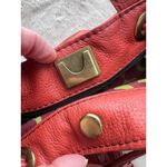 Royna Red Leather Bucket Bag With Tassels Adjustable Strap & Gold Hardware By Ra Photo 11