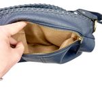 Tommy Bahama 100% Pebbled Navy Blue Leather Crossbody Purse Photo 4