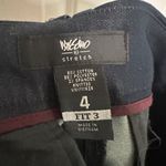 Mossimo Y2K Low Rise Trouser Pants Wide Leg Stretch Navy Blue Size 4 Photo 3