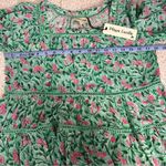 NWT Playa Lucila Floral Tiered Mini Dress Green Flowy Beach Boho Women’s Size S Photo 6