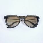 Valentino Gunmetal Cat Eye Sunglasses w/‎ Gold Gradient Lenses Silver Photo 8