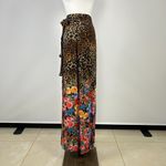Johnny Was NWOT  Cheetah & Floral-Print Wrap Pants Pull On Size L Wide-Leg Photo 2
