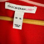 Isaac Mizrahi Isaac‎ Mizrahi Live! Scalloped Trim Red Cardigan XL Button Front Sweater Holiday Photo 4
