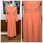 Darling Vintage 1970s Polyester Maxi Dress! Size 18 Photo 0