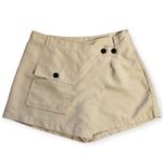 Women’s Khaki Front Pocket High Waist Skort Size L Photo 1