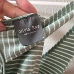 Olivia Rae  green and white striped tank top blouse Photo 3