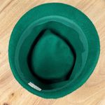 Vintage Faux Fur Pillbox Hat Emerald Green Retro MCM 60s Church Photo 9