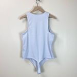 EXPRESS Body Contour High Neck Ribbed Bodysuit | WHITE | X-Large Photo 4