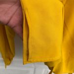 Rachel Zoe Womens Shirt Blouse Marigold Yellow Tie Cuff Small Photo 5
