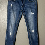 Encore jeans Encore Women's Blue Denim Skinny Distressed Medium Wash Stretch Jeans Photo 0