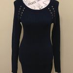 BCX Brand BCX Black Lace-Up Tunic Sweater Dress XL Photo 3