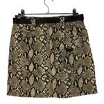 Topshop  Python Brown Cargo Mini Skirt 4 Photo 1
