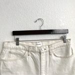 frame denim Womens Shorts High-Rise Ecru Cuffed Hem Ivory Cotton Size 32 Photo 3