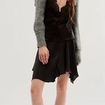 Free People Slim Shine Asymmetrical Skirt Black Soft Flowy Skirt - NWOT - SZ 12 Photo 4