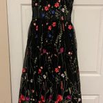 City Studios Black Floral Embroidered Prom/Formal Dress Photo 3