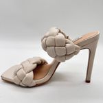 Steve Madden  Sandals Womens 6 Cream Kenley Braided Heeled Sandals Mules‎ Heels Photo 1