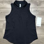 Lululemon Quick Drying Sleeveless Polo Golf Tennis Black Size 8 Photo 0