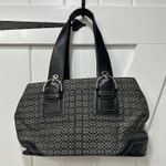 Coach Soho Satchel Shoulder Bag Signature Canvas Print Black Buckle Y2K Leather Photo 0