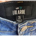 LuLaRoe  Jeans Womens 28 Blue Magic Waist Denim Stretch Mid Rise Distressed‎ Photo 2
