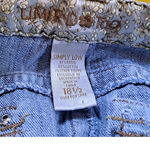Limited Too Limited‎ Too Simply Low Distressed Patched Jeans Size 18 1/2 Photo 2