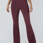 Halara High Waisted Pilates Flare Yoga Casual Stretch Red Mahogany Leggings XL Photo 0