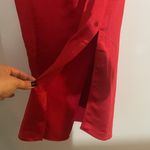 Skies Are Blue NWT  One Sleeve red satin dress Photo 3