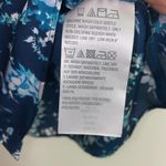 Joan Rivers Women’s Size 1X Blue Floral Polyester Button Up Long Sleeve Blouse Photo 7