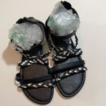 Unlisted IF Darini International Fashion Black/Silver Back Zip Sandals 7M NWOB Photo 1