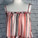 Jack by BB Dakota striped ruffle peplum tank new size XS Photo 0