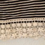 Abercrombie & Fitch Crop Striped T-Shirt with Crochet Hem Medium Photo 3