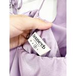 House Of CB Orchid KATE Satin Wrap Front Long Sleeve Party Mini Dress Medium NWT Photo 6