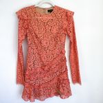 Majorelle REVOLVE Lee Coral Lace Ruffle Mini Dress Photo 6