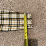 L LOVE Women's Boho Retro Oversize Fringe Flannel Shirt Yellow Photo 6