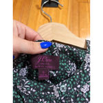 J.Crew Liberty Fabric Floral Ruffle Trim Blouse Long Sleeve Top Green Pink S Photo 2