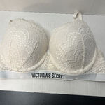 Victoria's Secret  T Shirt Push Up  Bra Women Size 36C White Lace Photo 0