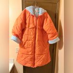 Free People  Kit Oversized Orange Puffer Jacket Photo 4