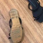 Black flat toe post boho festival hippie bohemian mermaid sandal slides (Size EUR 38 / US 7) Photo 2