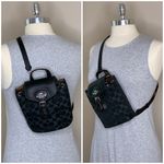 Coach NWT  Amelia Black Denim Mini Convertible Backpack Crossbody - Style CP106 Photo 7